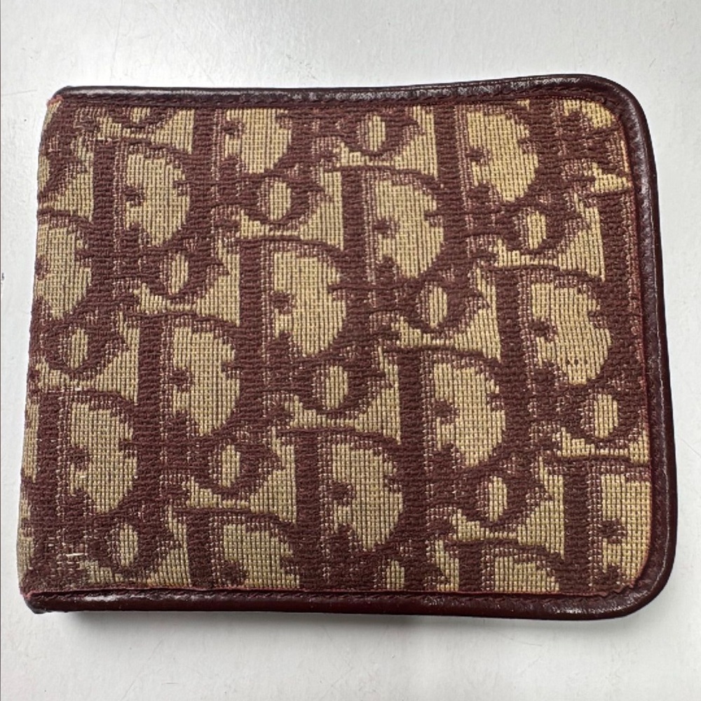 Dior Brown and Tan Monogram Wallet